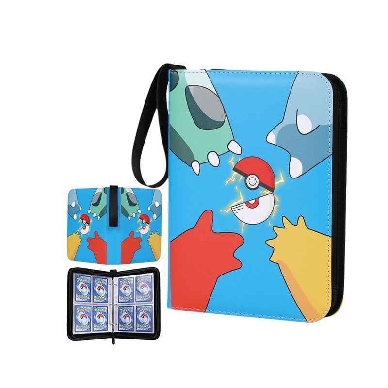 Trading Card Binder - Pokemon Paw Print Power Burst Blue (4-Pocket) Trading Card Binder - Pokemon Paw Print Power Burst Blue (4-Pocket)