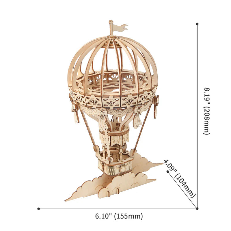 Robotime Rolife Hot Air Balloon 3D Wooden Puzzle TG406