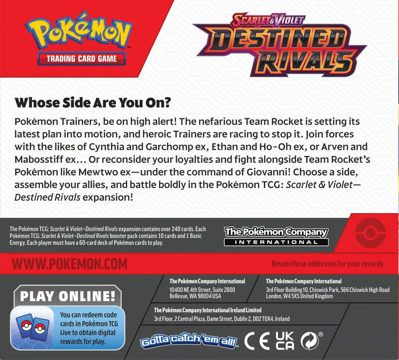 Pokemon TCG: Scarlet & Violet Destined Rivals Booster Box (Pre-Order)