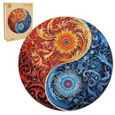Woodbests - Yellow Blue Yin Yang Wooden Jigsaw Puzzle (160-200pcs)