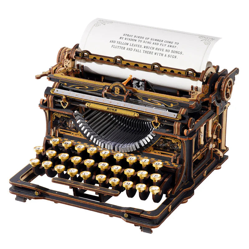robotime-rokr-mechanical-typewriter-wooden-3d-puzzle-lk703b-classic-version