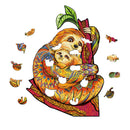 Woodbests - Sloth Family Wooden Jigsaw Puzzle (160-200pcs)