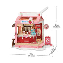 Robotime Rolife Strawberry Milk Food Box Shop DIY Miniature House Kit DS034