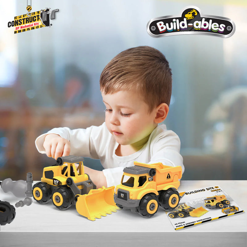 Construct IT Build-ables - Building Site Vehicles 2 in 1