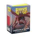 Dragon Shield: Crimson & Silver - Dual Matte Sleeves - Standard Size (100)