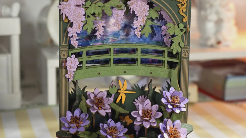 Robotime Rowood Glittering Water Lily Wall Art 3D Wooden Puzzle TH001