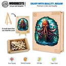 Woodbests - Octopus Monster Wooden Jigsaw Puzzle (160-200pcs)