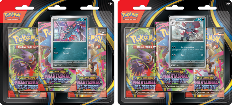 Pokemon TCG Mega Evolutions 2 Phantasmal Flames Three Booster Blister (Pre-Order)