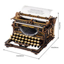 Robotime ROKR Mechanical Typewriter Wooden 3D Puzzle LK703B (Classic Version)
