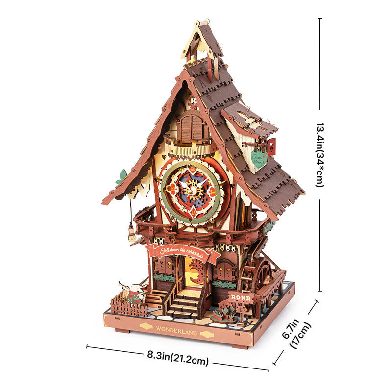 Robotime ROKR Cuckoo Clock Mechanical 3D Wooden Puzzle LC901C & LC901
