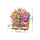 Robotime Rowood Wooden Blooming Book DIY Flower Bouquet 3D Puzzle TW04H (Pre-Order)