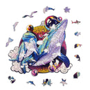 Woodbests - Joyful Dolphin Wooden Jigsaw Puzzle (90-120pcs)