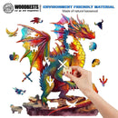 Woodbests - Colorful Dragon-2 Wooden Jigsaw Puzzle (90-120pcs)