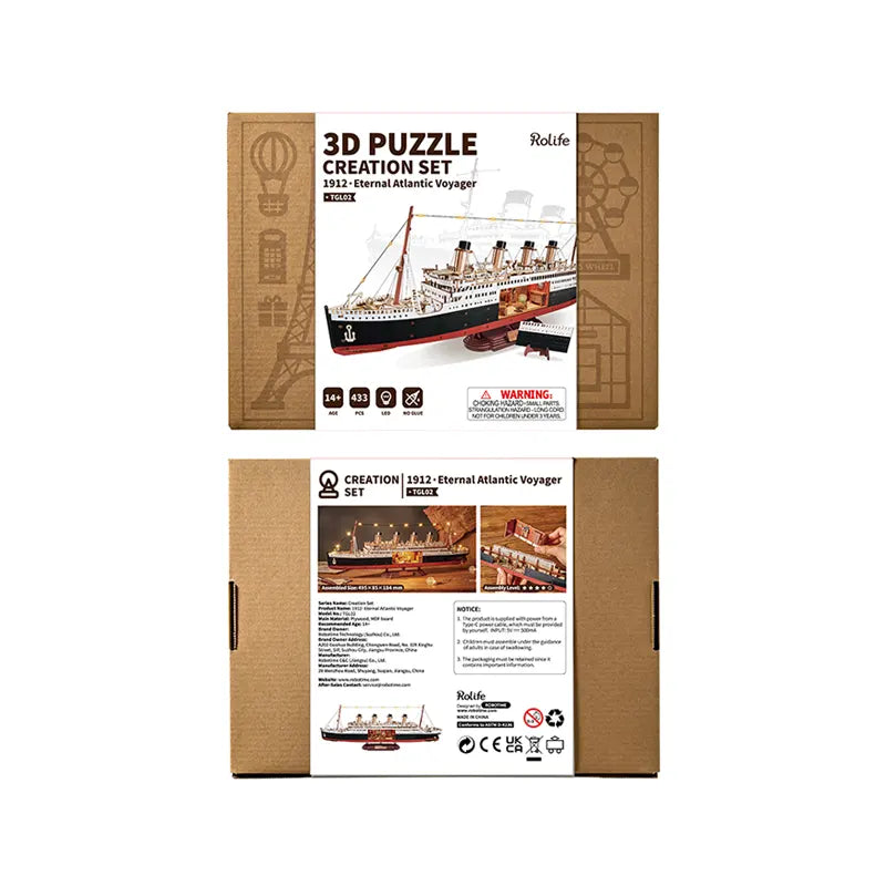 Robotime Rolife 1912 ·Eternal Atlantic Voyager 3D Wooden Puzzle TGL02 (Pre-Order)