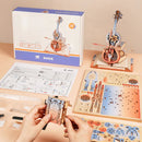 Robotime ROKR Symphony of Gorgeous Dreams Mechanical Cello Music Box AMK63M