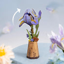 Robotime Rowood Purple Iris DIY Wooden Flower 3D Wooden Puzzle TW121