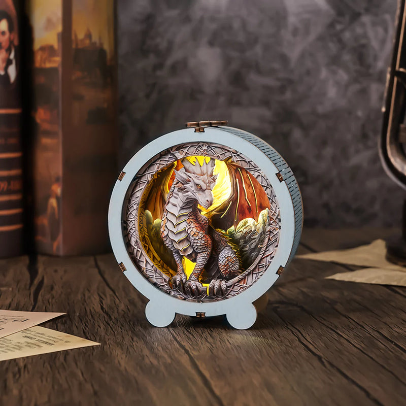 Woodbests - Ancient Dragon Kit - 3D Wooden Puzzle Night Light