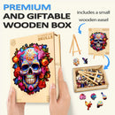 Woodbests - Flowers and Skulls Wooden Jigsaw Puzzle (90-120pcs)