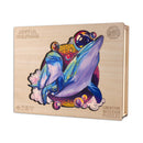 Woodbests - Joyful Dolphin Wooden Jigsaw Puzzle (90-120pcs)