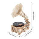 Robotime ROKR DIY Crank Classic Gramophone LKB01 (Hand Rotating)