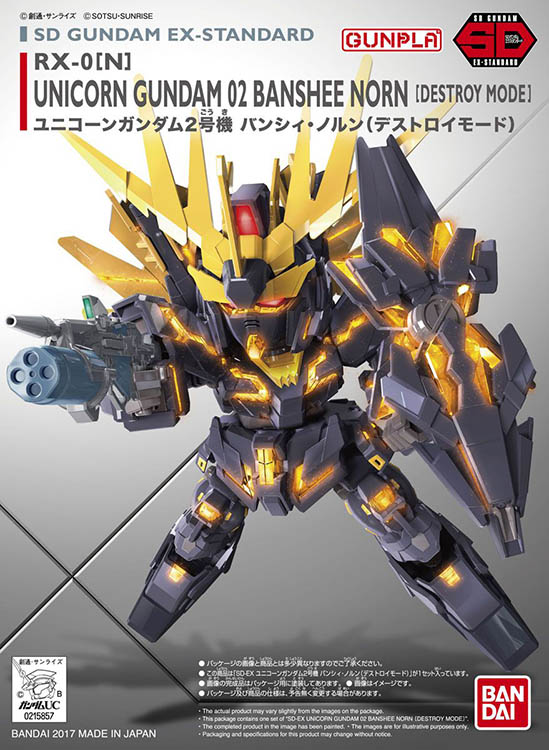GUNDAM - SD GUNDAM EX-STANDARD 015 UNICORN GUNDAM 02 BANSHEE NORN DESTROY MODE