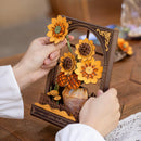 Robotime Rowood Golden Sunflower Wall Art 3D Wooden Puzzle TH002