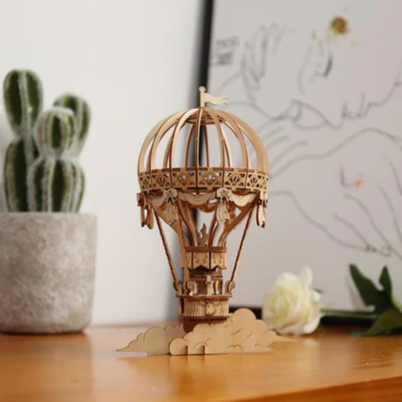 Robotime Rolife Hot Air Balloon 3D Wooden Puzzle TG406