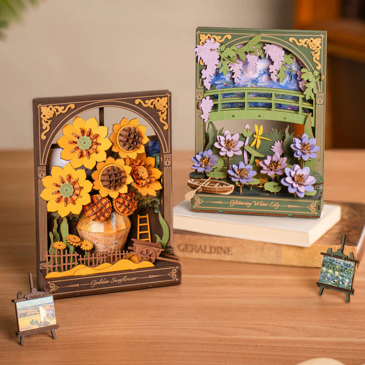 Robotime Rowood Golden Sunflower Wall Art 3D Wooden Puzzle TH002
