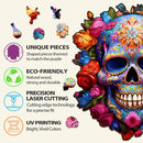 Woodbests - Flowers and Skulls Wooden Jigsaw Puzzle (90-120pcs)