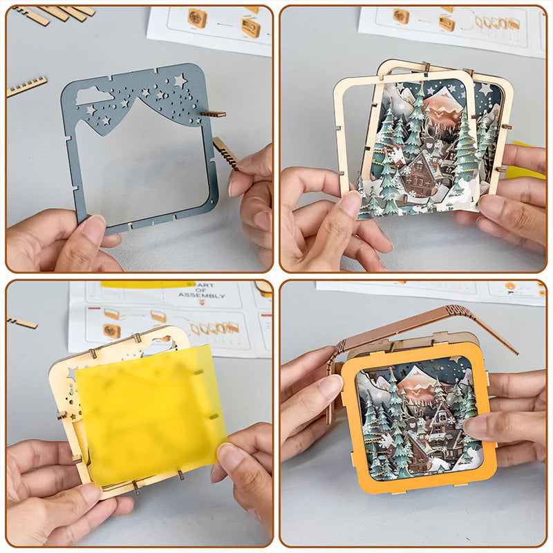 Woodbests - Warm Christmas Eve Kit - 3D Wooden Puzzle Night Light