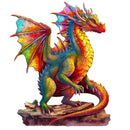 Woodbests - Colorful Dragon-2 Wooden Jigsaw Puzzle (90-120pcs)