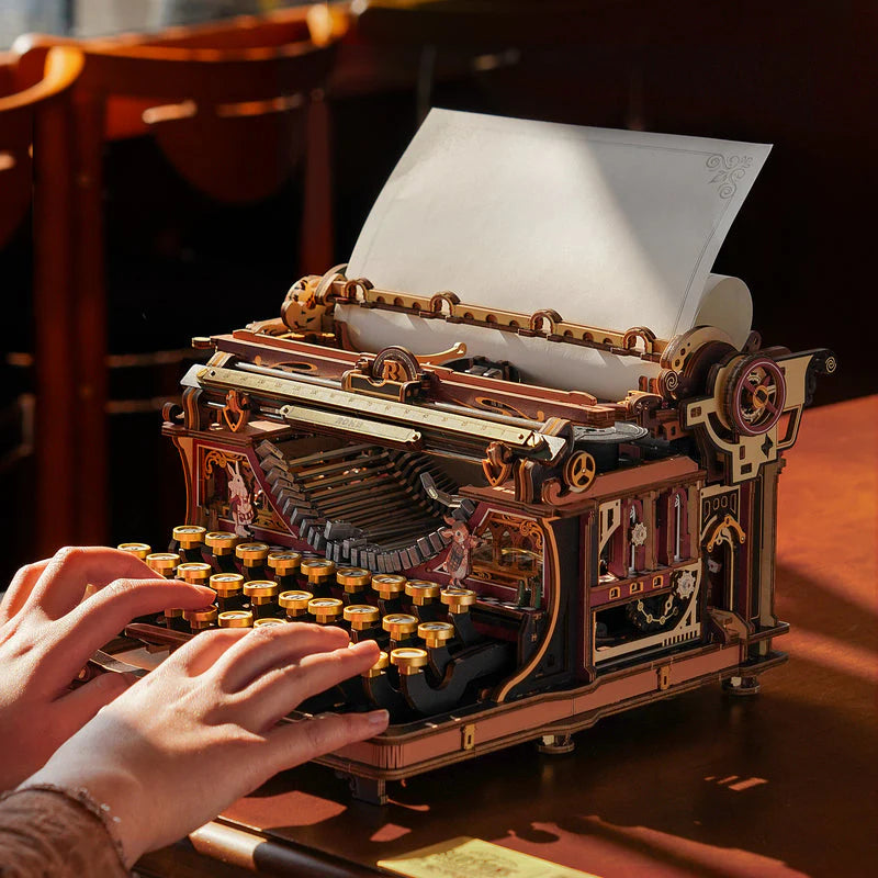 robotime-rokr-mechanical-typewriter-wooden-3d-puzzle-lk703c-magic-version