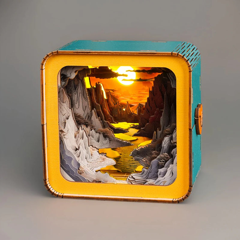 Woodbests - Long River Sunset Kit - 3D Wooden Puzzle Night Light
