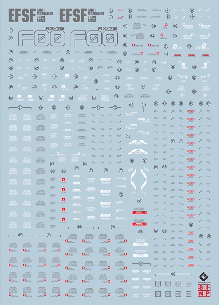 GUNDAM DECAL MEGA  1/48 RX-78-2 GUNDAM