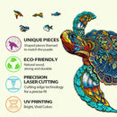 Woodbests - Resolute Turtle Wooden Jigsaw Puzzle (250-300pcs)