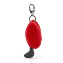JELLYCAT AMUSEABLE HEART BAG CHARM RED & BLACK 16X9X3 CM