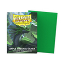 Dragon Shield: Apple Green & Silver - Dual Matte Sleeves - Standard Size (100)
