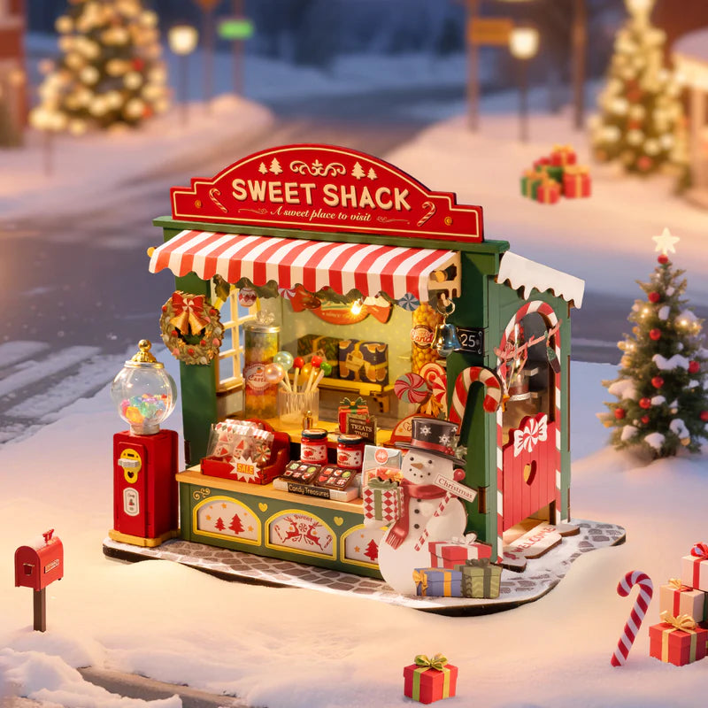 Robotime Rolife Christmas Candy Stand DIY Miniature House DS043 (Pre-Order)