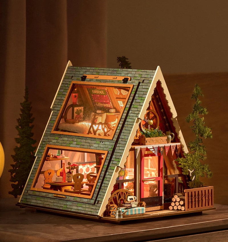 Robotime  Rolife A-Frame Cabin DIY Miniature House DG181 (Pre-Order)
