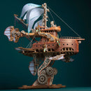 HowCat Masterpiece Fantasy Airships 3d Wooden Puzzle