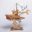 HowCat Masterpiece Fantasy Airships 3d Wooden Puzzle