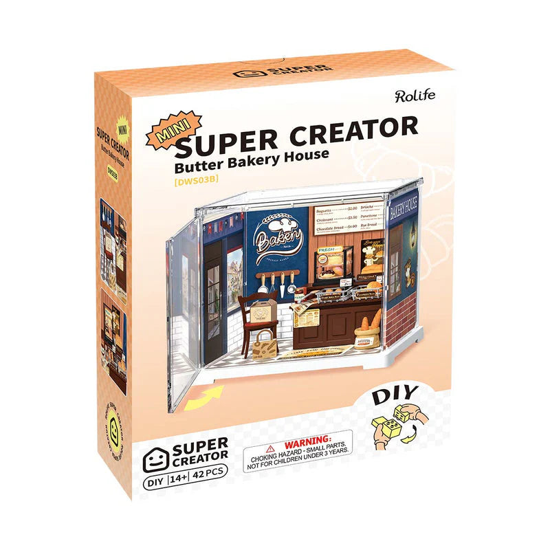 Robotime Rolife Butter Bakery House DIY Miniature House DWS03B