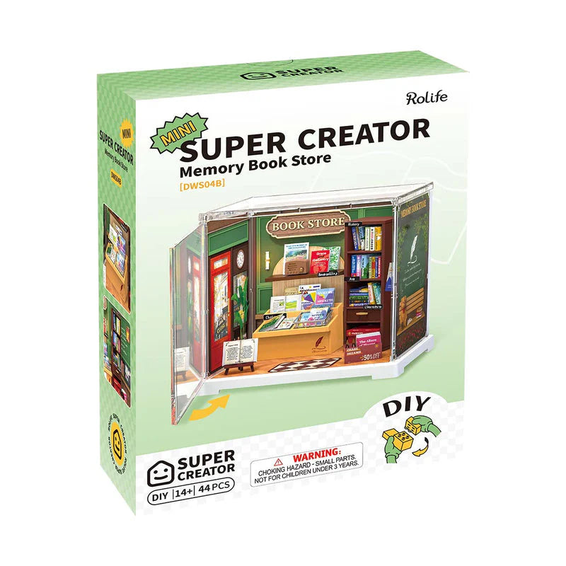 Robotime Rolife Memory Book Store DIY Miniature House DWS04B