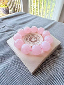 Natural Rose Quartz Round Bead Bracelet – 20mm
