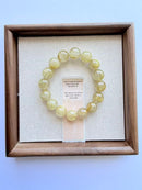 Natural Gold Rutilated Quartz Round Bead Bracelet – 13mm