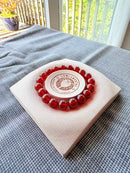 Natural Red Agate Round Bead Bracelet – 10mm