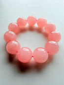 Natural Rose Quartz Round Bead Bracelet – 20mm