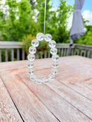 Natural Clear Quartz Round Bead Bracelet – 12mm