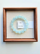 Natural Aquamarine Round Bead Bracelet – 10mm / 11mm / 13mm