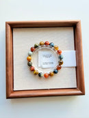 Natural Mixed Colour Tiger’s Eye Round Bead Bracelet – 10mm